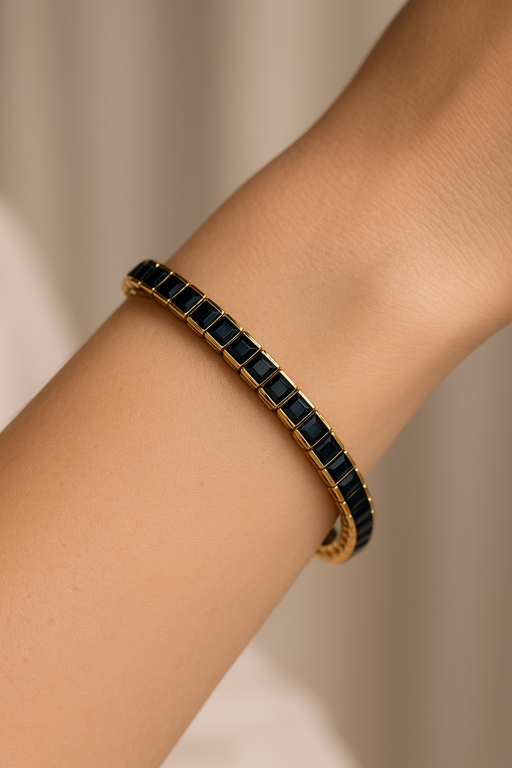 Black Gold Cube Bracelet