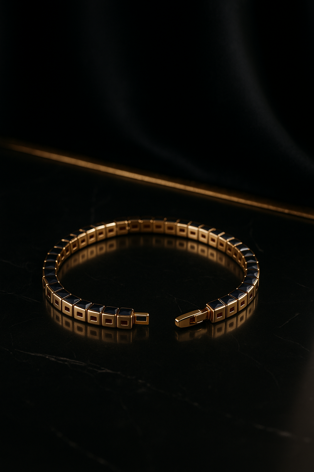 Black Gold Cube Bracelet