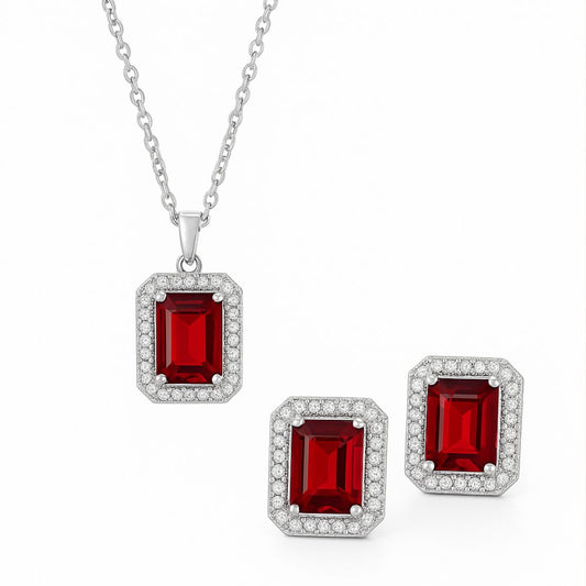 Ruby Radiance Locket Set