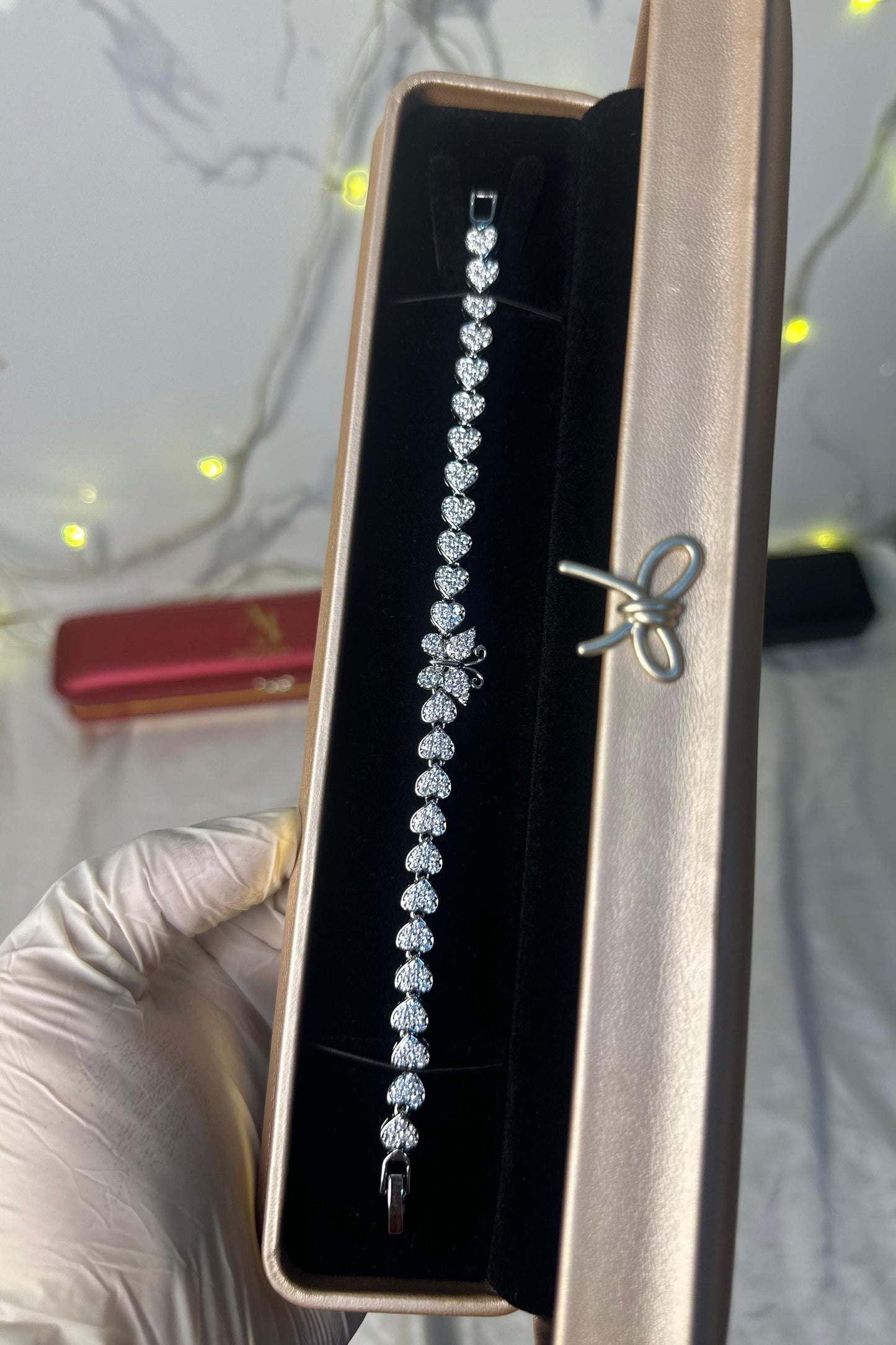 Butterfly Love Silver Bracelet - Crystal Edition