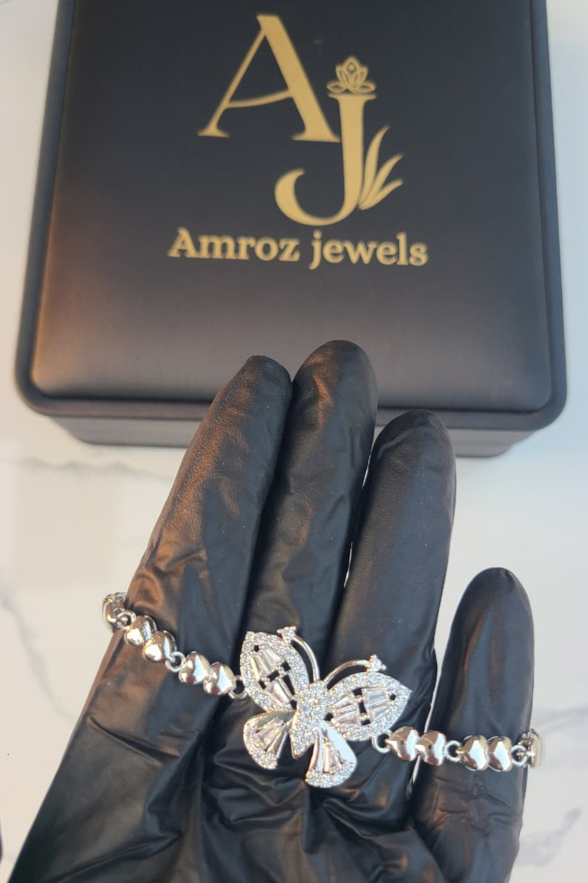 Butterfly Heart-Link Bracelet