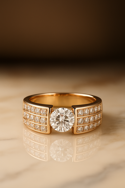 Channel Set Diamond Ring