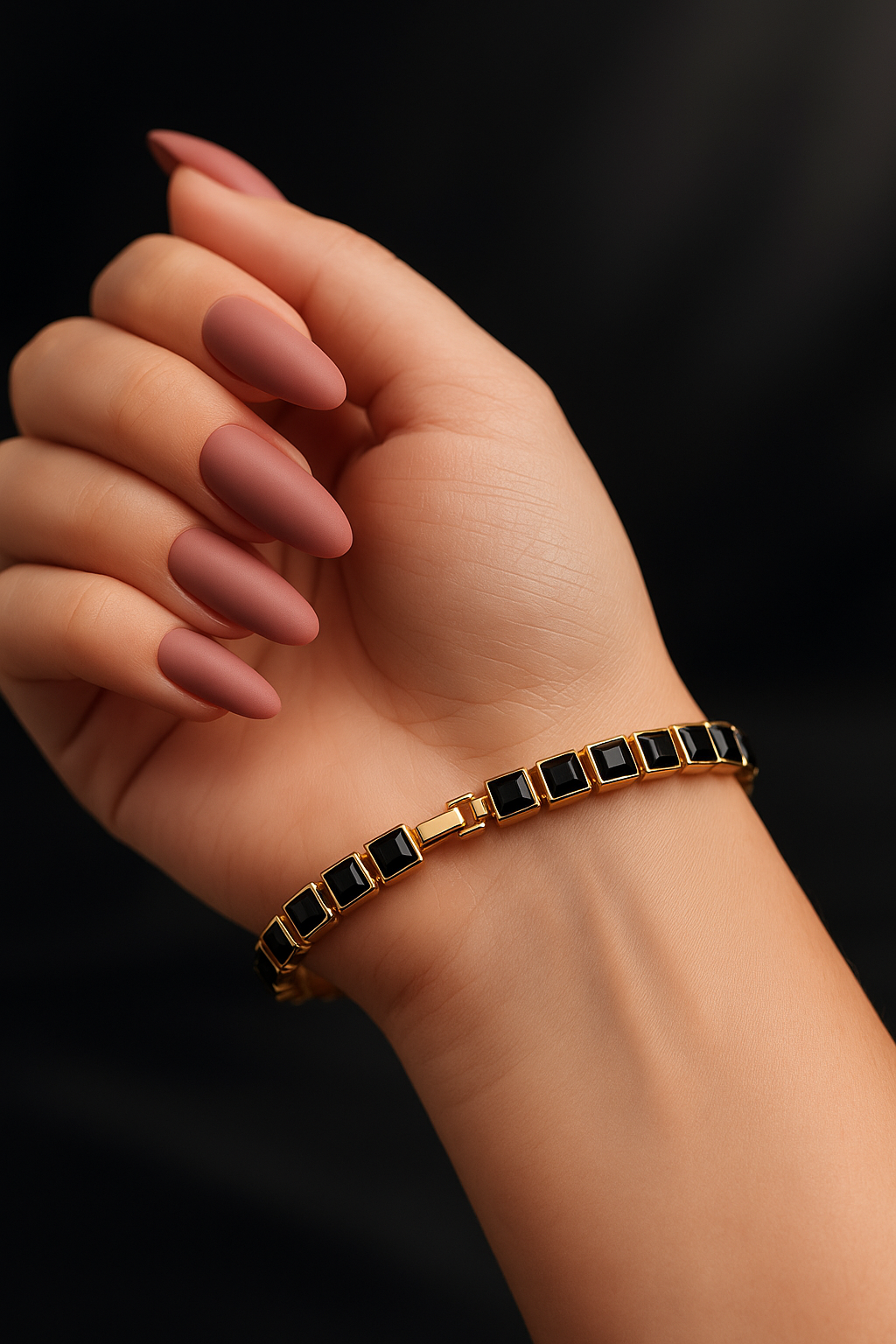 Black Gold Cube Bracelet