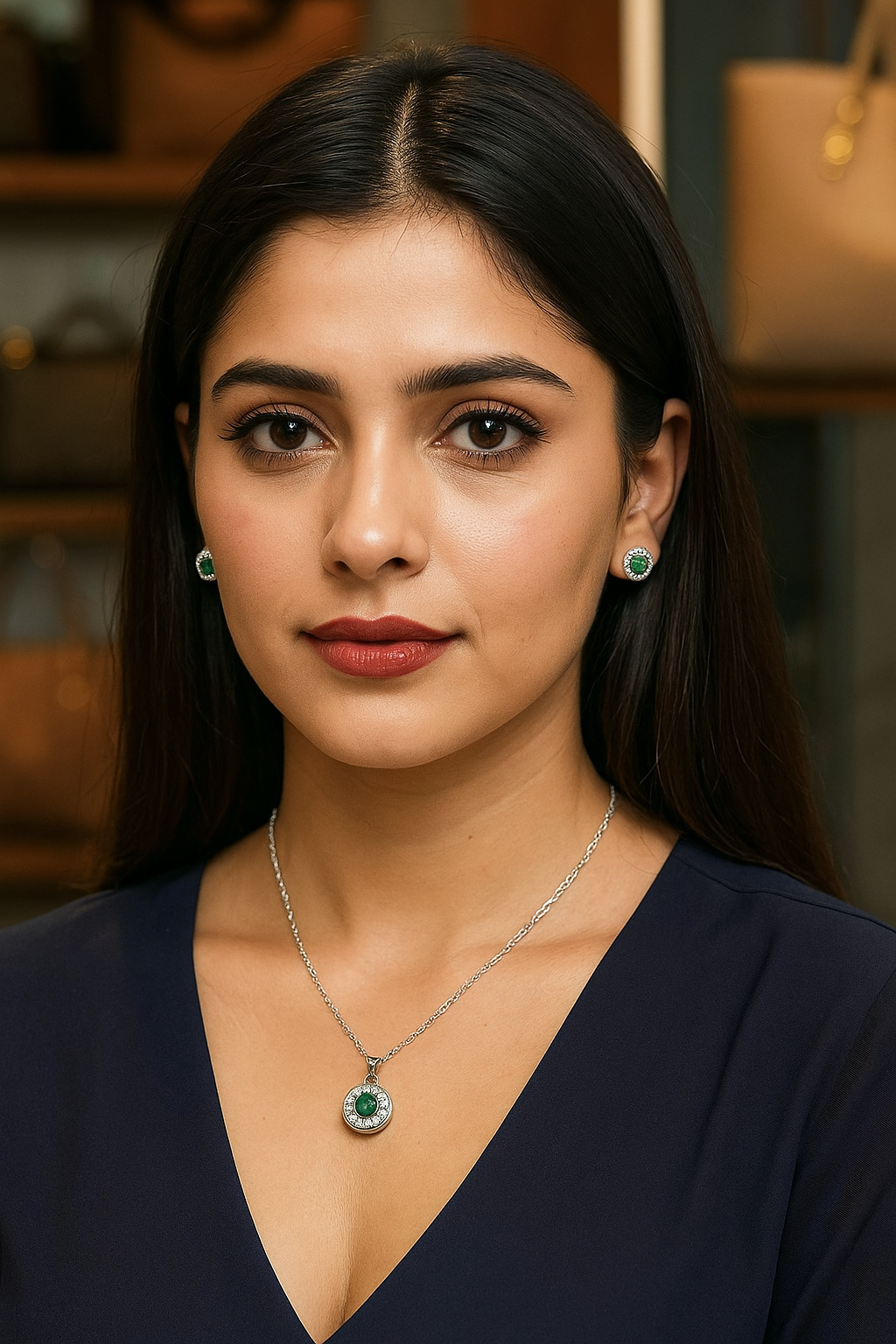 Emerald Glow Locket Set