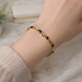 Midnight Gold Link Bracelet - Anti-Tarnish Edition