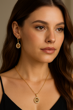 Cubic Zirconia Halo Set