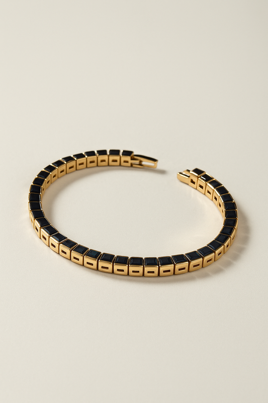 Black Gold Cube Bracelet