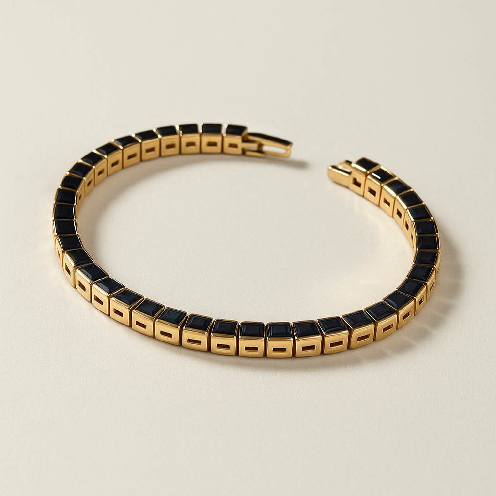 Midnight Gold Cube Bracelet - Matte Edition
