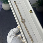 Gold Halo Radiant Bracelet - 1 Carat Look