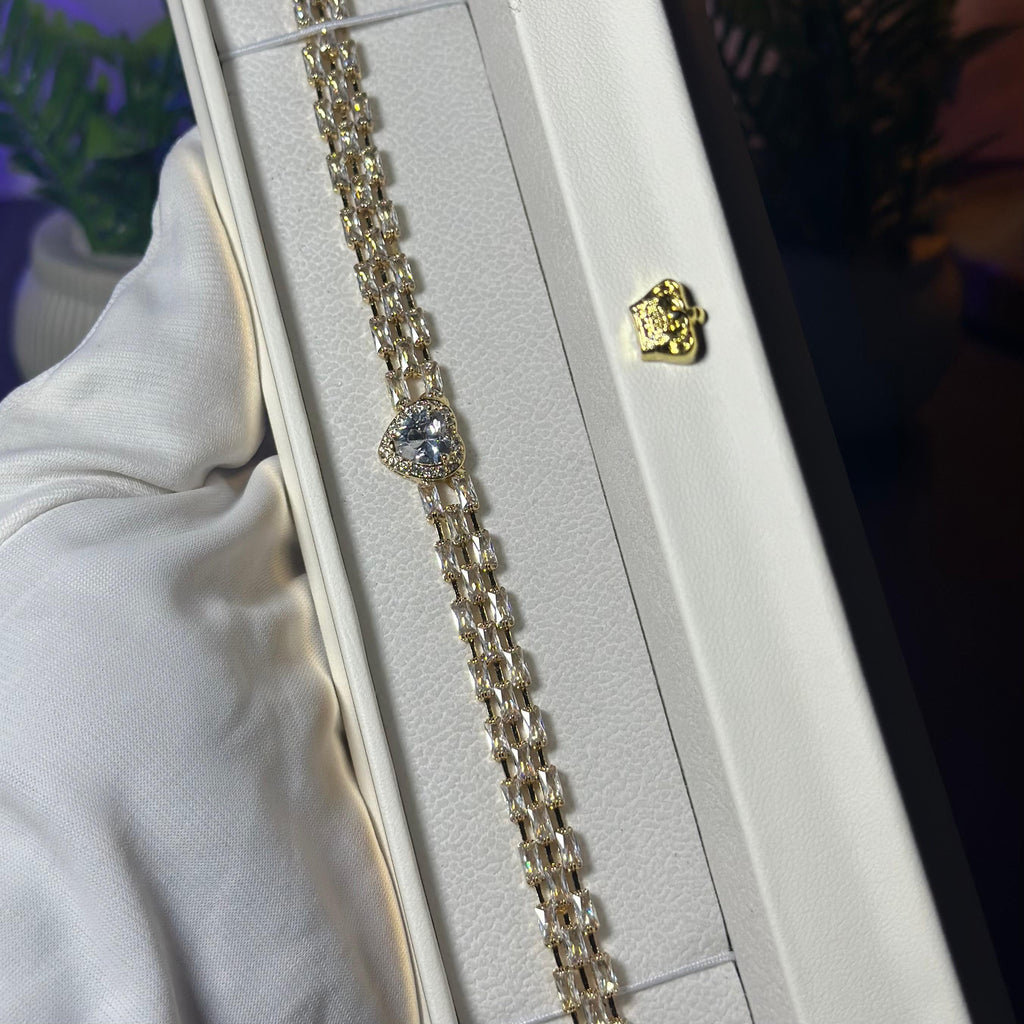 Heart Cut Bracelet - 24K Gold Edition