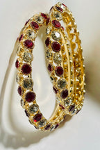 Zehra Ruby Pearl Bangles
