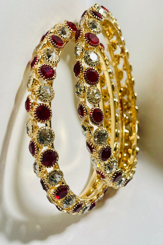 Zehra Ruby Pearl Bangles