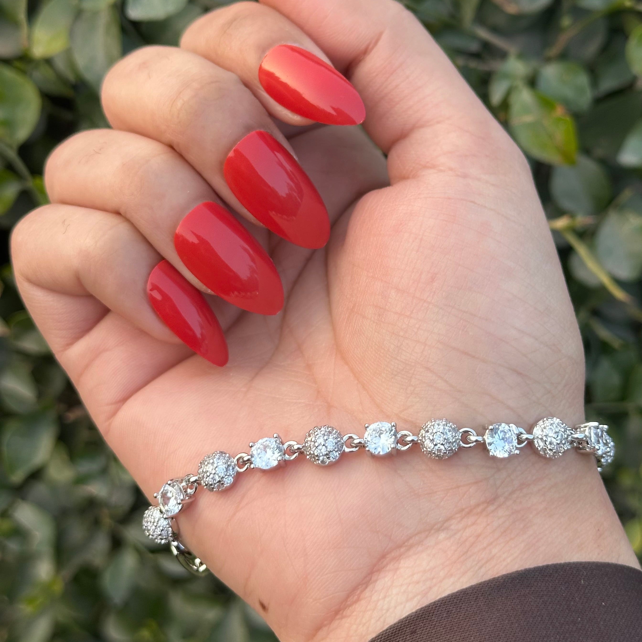 Classic Solitaire & Cluster Bracelet - Silver Diamond Edition