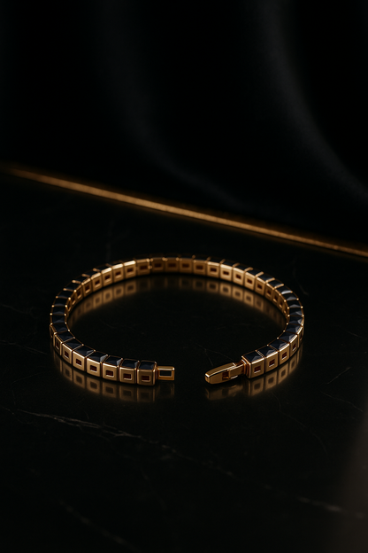 Black Gold Cube Bracelet