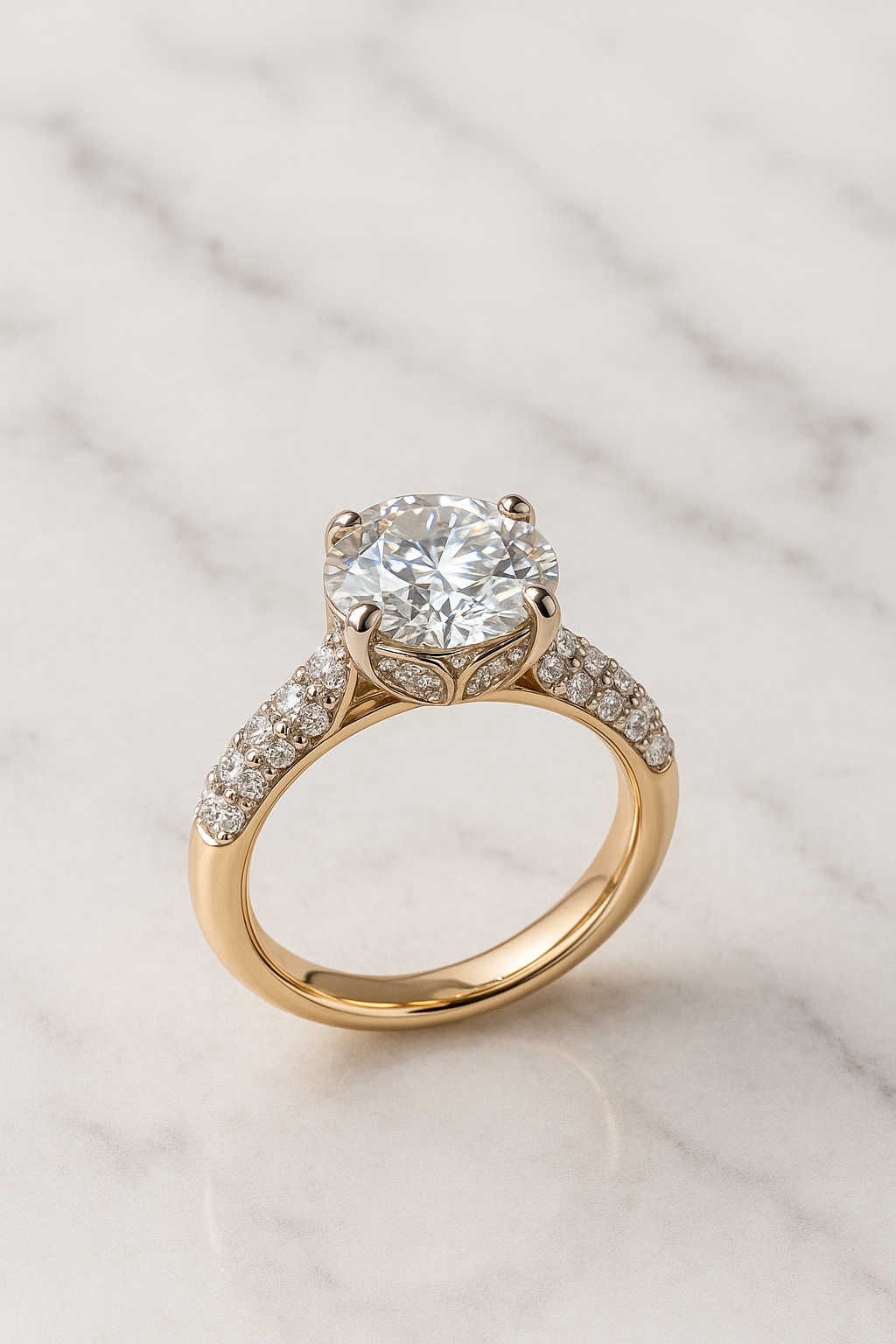 Round Cut Halo Ring
