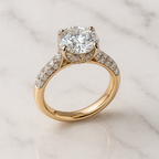 Round Cut Halo Ring