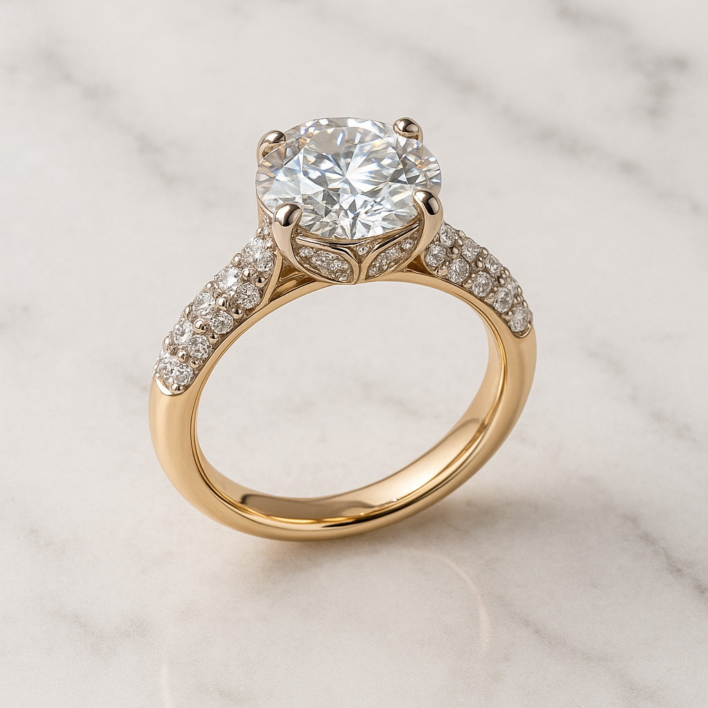 Round Cut Halo Ring