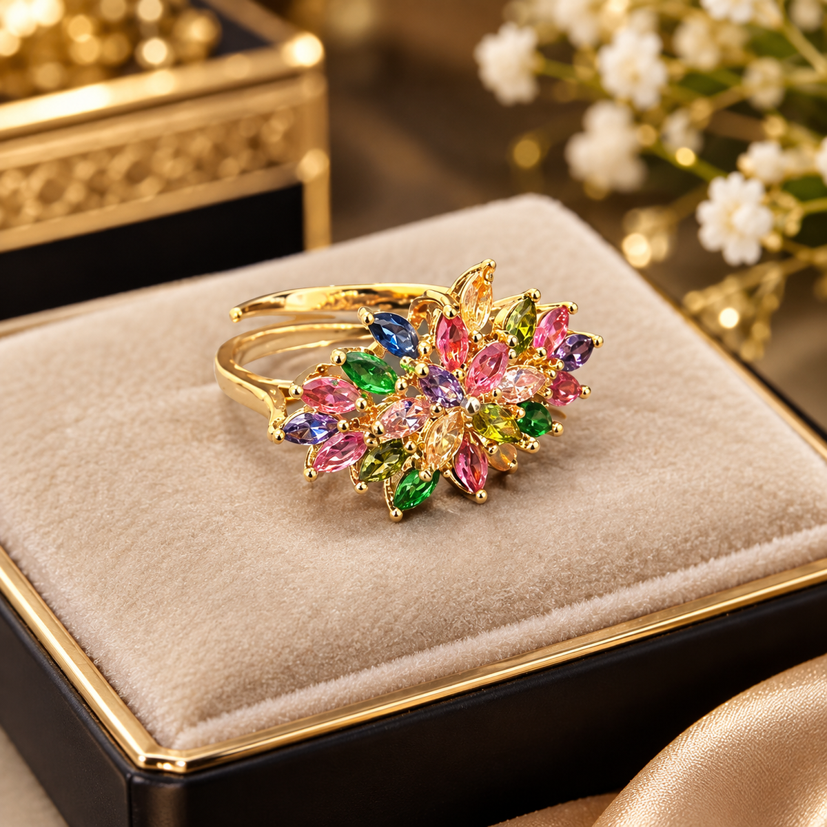 Royal Bloom Multicolor Ring