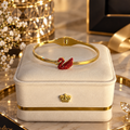 Ruby Swan Bangle