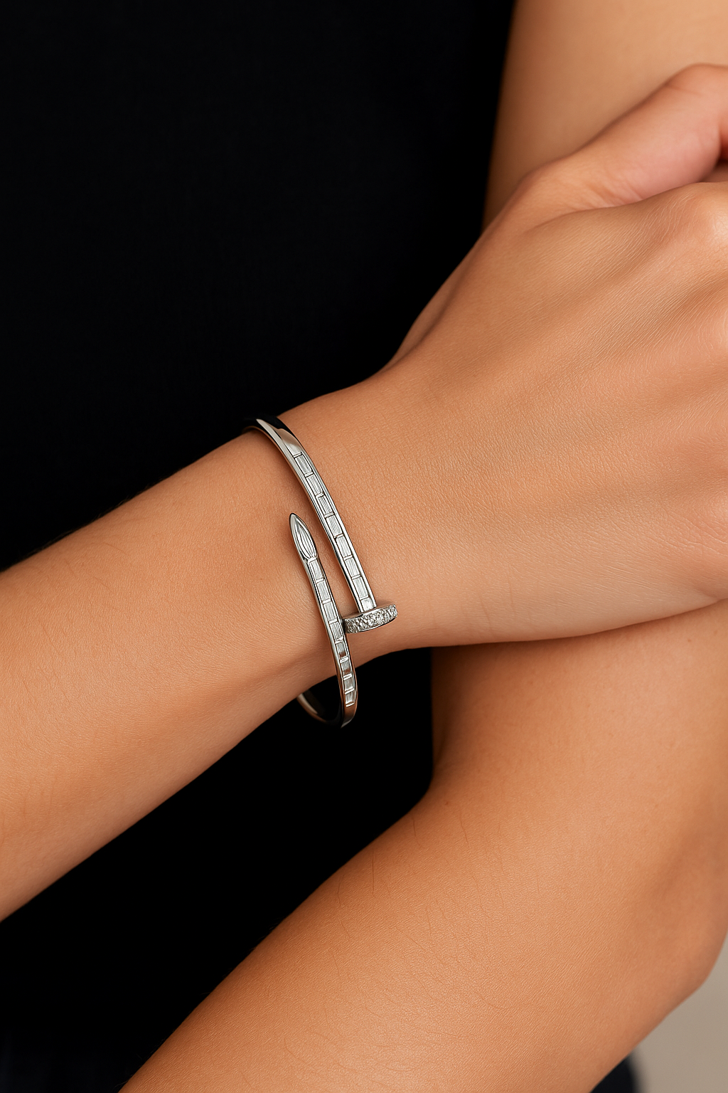Silver Nail Bracelet
