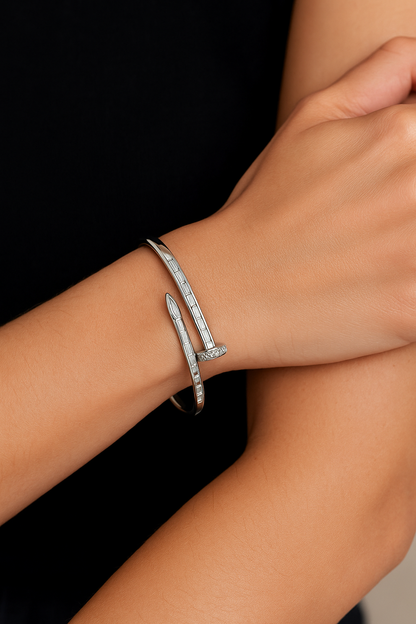 Silver Nail Bracelet