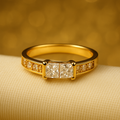 Two Stone Square Cut Ring