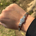 Crystal Square Link Bracelet - Gold Edition