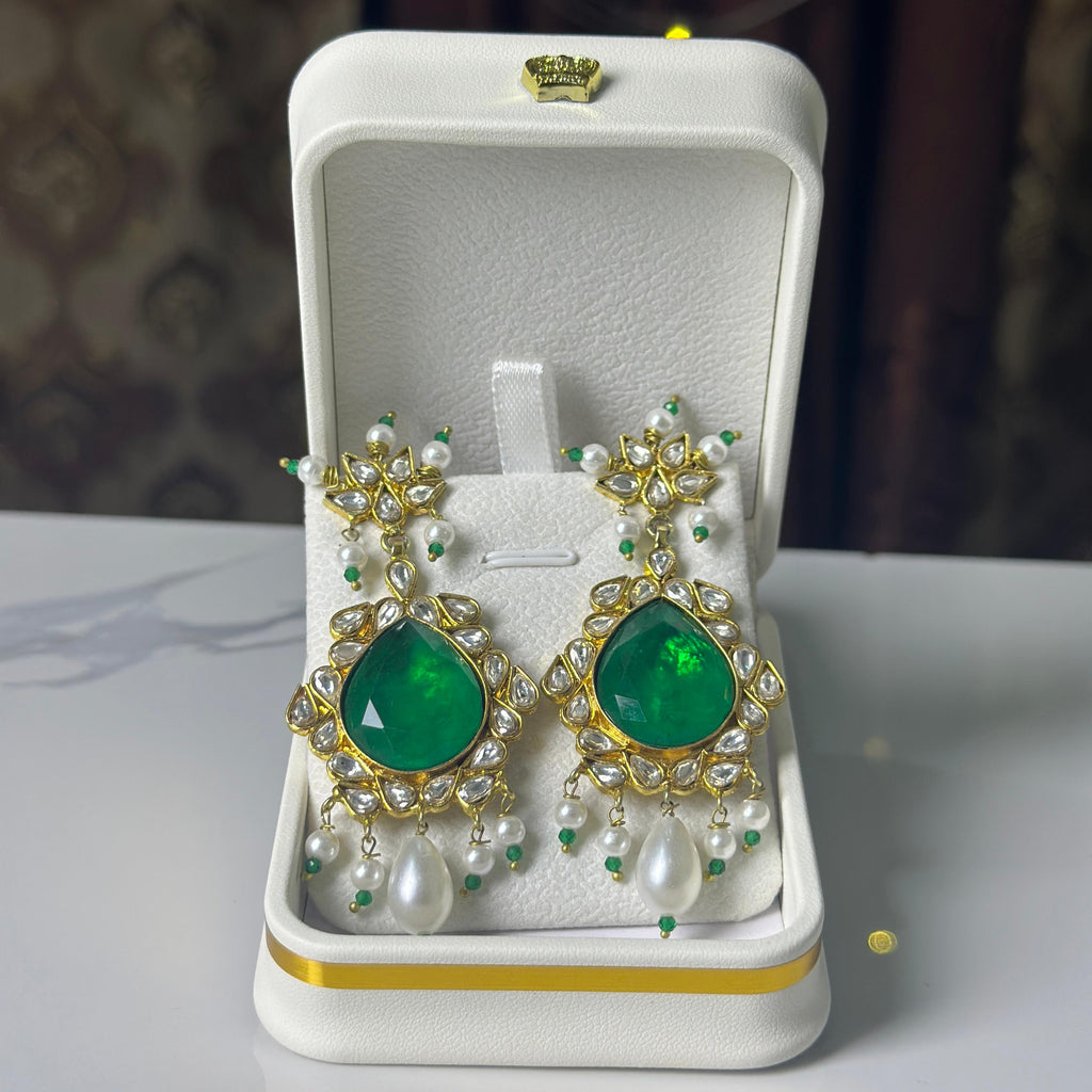 Emerald Bloom Studs Earing
