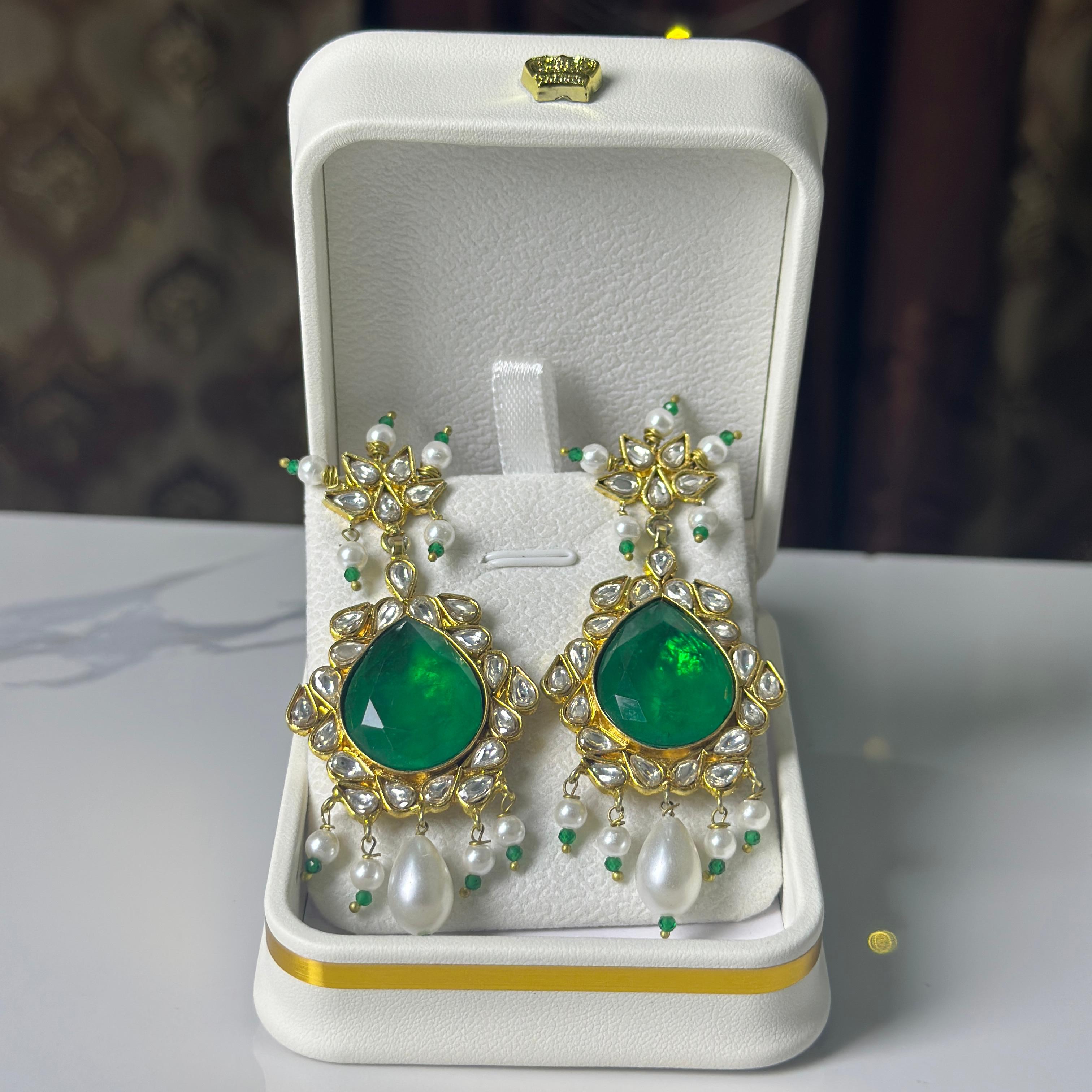 Emerald Bloom Studs Earing