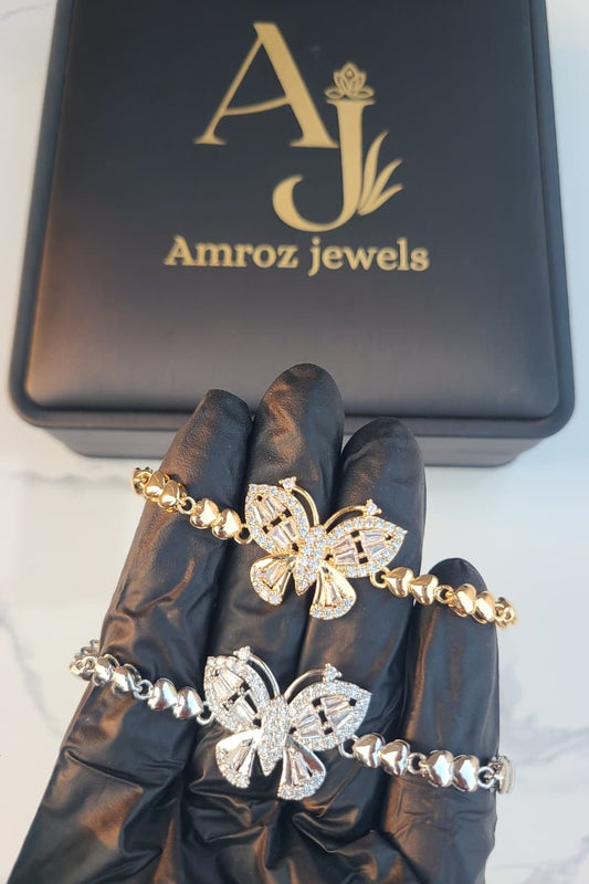 Butterfly Heart-Link Bracelet