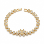 Butterfly Center Heart Chain Bracelet