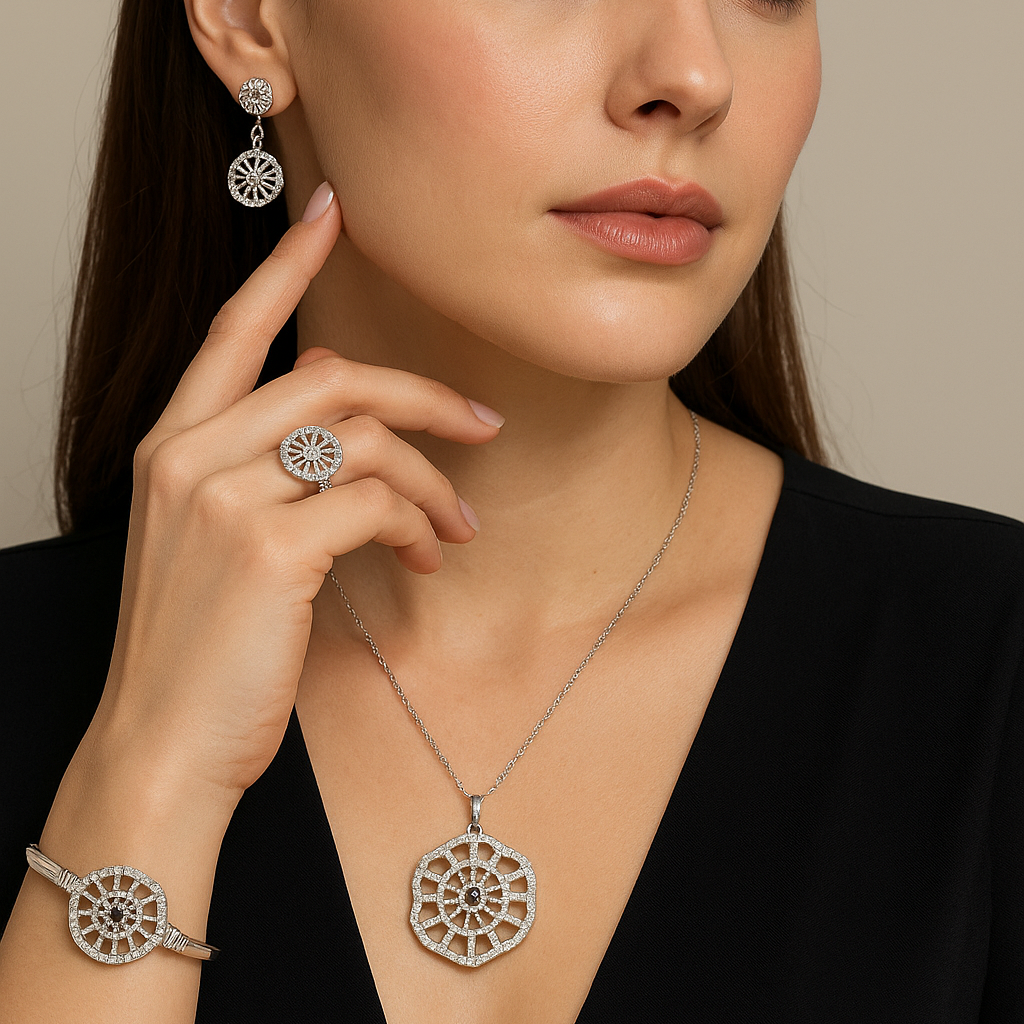 💎 Silver Bloom Combo Set