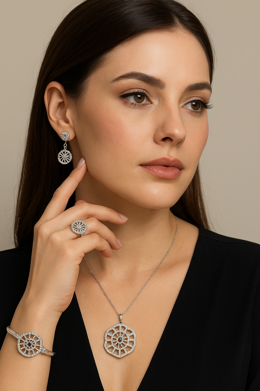 💎 Silver Bloom Combo Set