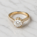 Round Cut Halo Ring