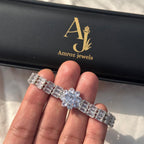 Floral Center Tennis Bracelet