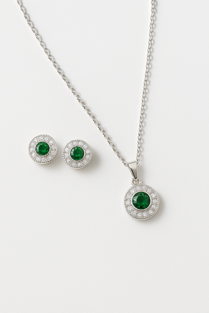 Emerald Glow Locket Set