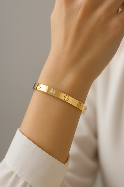 Stainless Steel Love Bangle