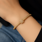 Sparkling Halo Bangle (1 Carat)