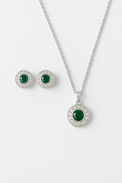Emerald Glow Locket Set