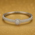 Sparkling Halo Bangle (1 Carat)
