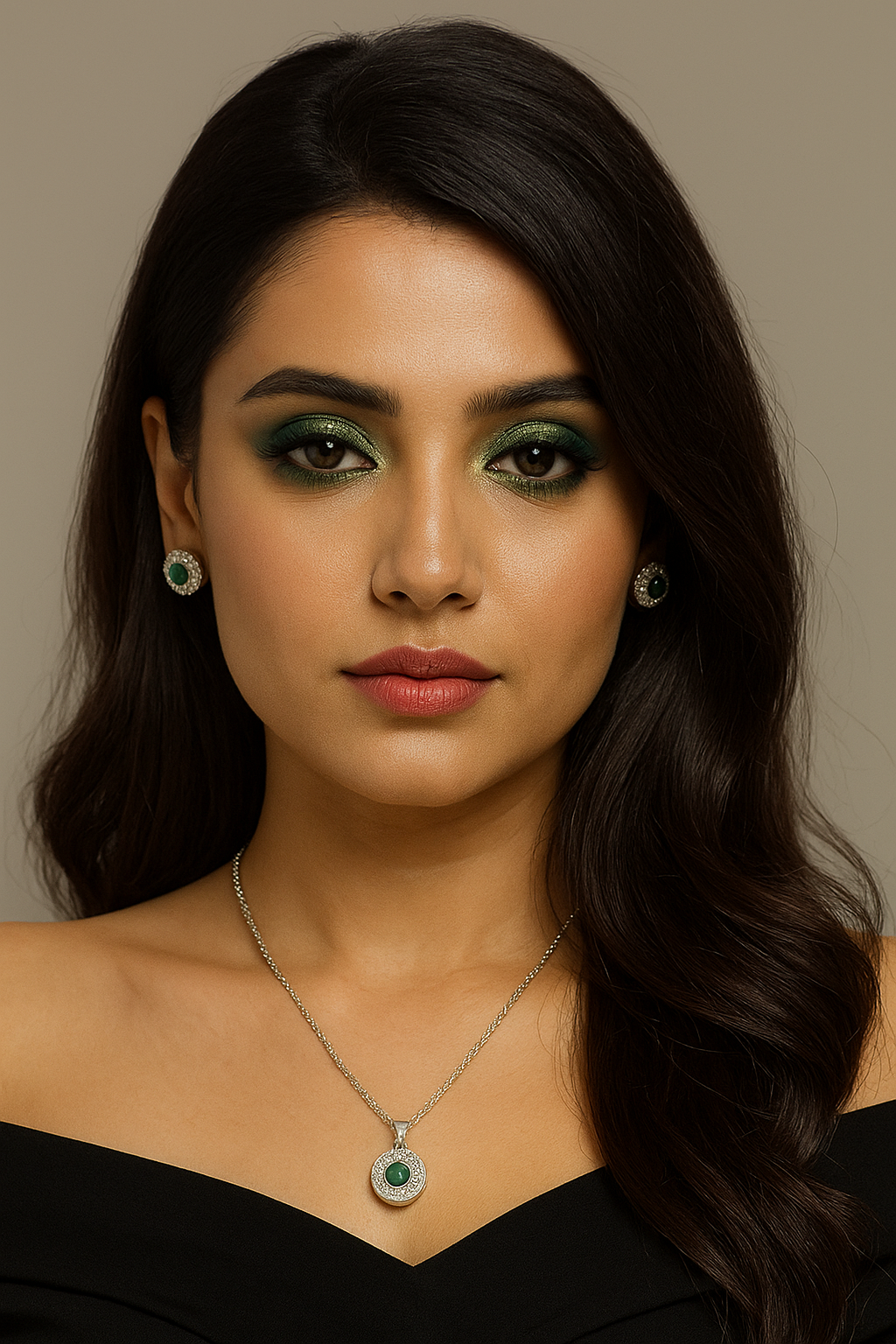 Emerald Glow Locket Set