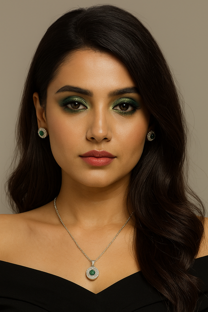 Emerald Glow Locket Set