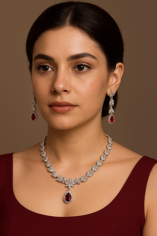 Majestic Ruby Locket Set