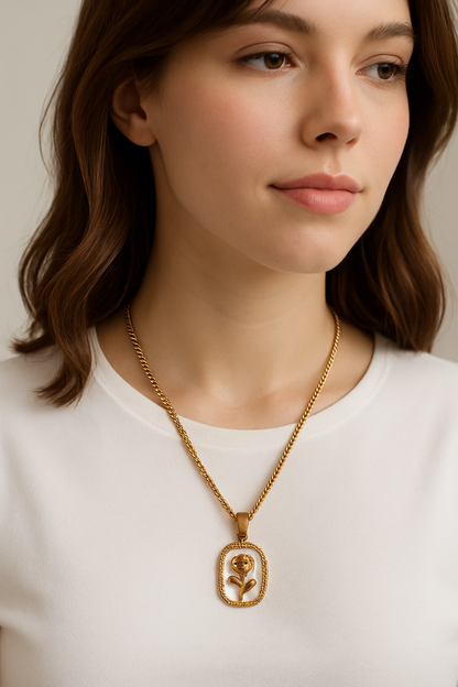 Golden Bloom Pendant