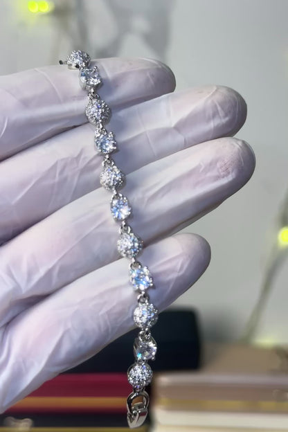 Classic Solitaire & Cluster Bracelet - Silver Diamond Edition
