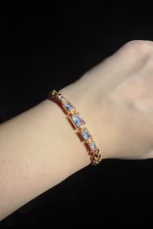 Square Stone Gold Bracelet
