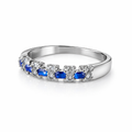 Blue Stone Eternity Band Ring