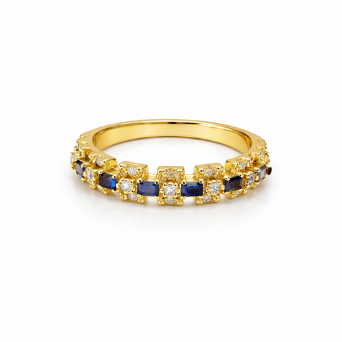 Blue Stone Eternity Band Ring