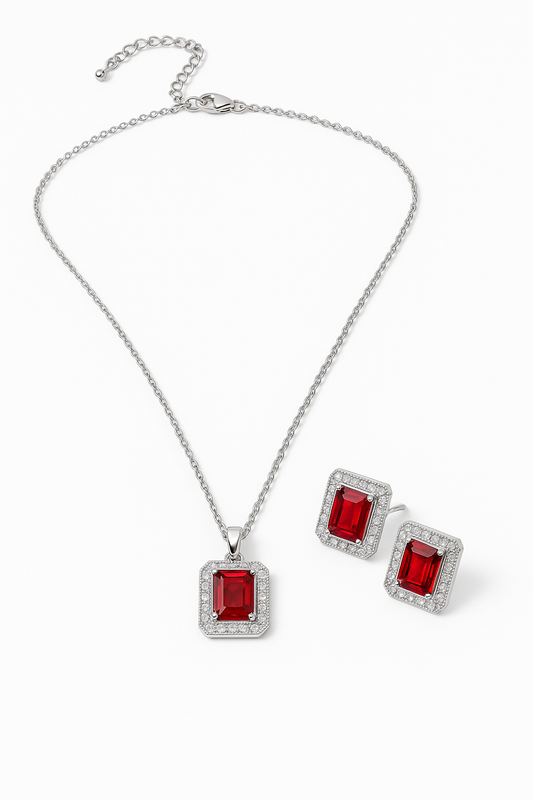Ruby Radiance Locket Set