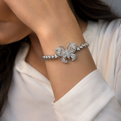 Butterfly Heart-Link Bracelet